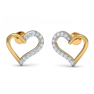 Amia Diamond Heart Earrings